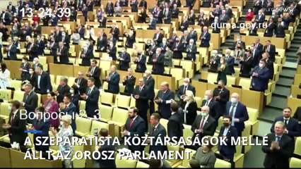 Az ukrajnai szeparatista köztársaságok mellé állt az orosz parlament