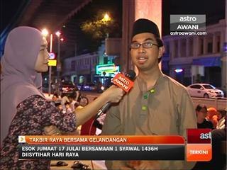 Takbir raya bersama geladangan