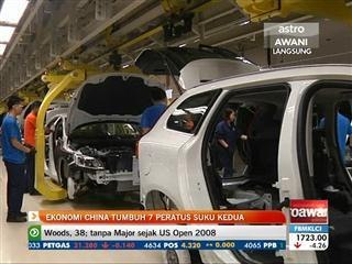 Ekonomi China tumbuh 7 peratus suku kedua