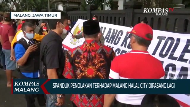 Spanduk Penolakan Malang Halal City Dipasang Lagi
