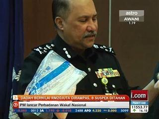 Dadah bernilai RM20 juta dirampas, 8 suspek ditahan