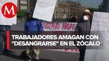 Trabajadores cumplen 24 horas en huelga de hambre