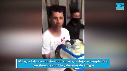 Milagro Sala, con prisión domiciliaria, festejó su cumpleaños con show de cumbia y decenas de amigos