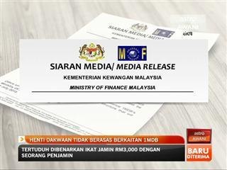 Henti dakwaan tidak berasas berkaitan 1MDB