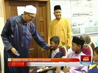 Jangan guna laluan kecemasan