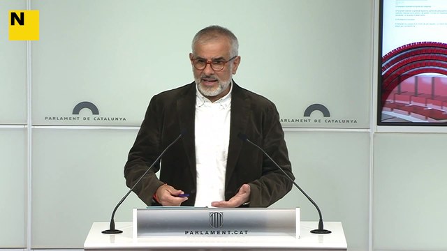 El president del grup parlamentari de Ciutadans, Carlos Carrizosa, carrega contra la presència de Pujol en un acte del Govern perquè consideren reprovable la seva obra política