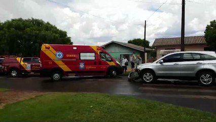 Motociclista de 30 anos fica ferido em colisão com carro no Bairro Brasília
