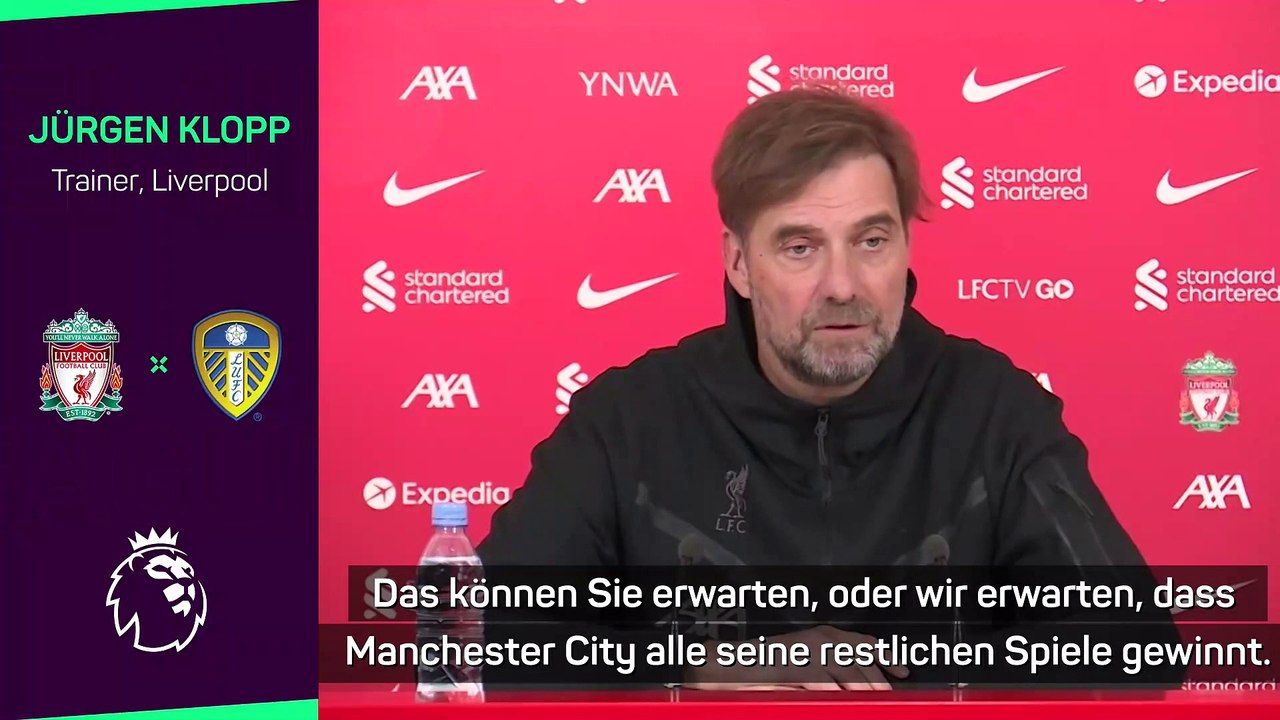 Klopp: 'Erwarten, dass City alle Spiele gewinnt'