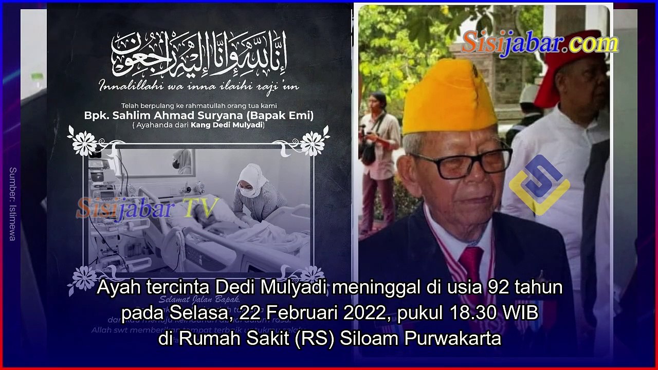 Innalillahi Wa Innailaihi Rojiun, Ayah Tercinta Dedi Mulyadi Meninggal Dunia