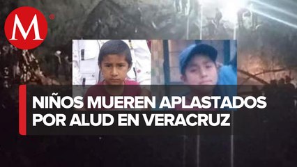 Dos niños murieron sepultados por alud de tierra en Veracruz