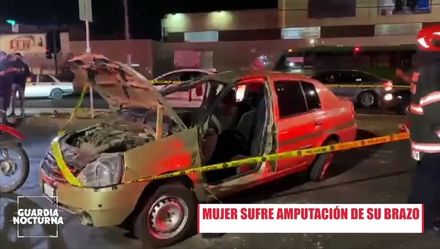Mujer lesionada y con la amputación de su brazo, fue el saldo que dejó un percance vial en Zapopan