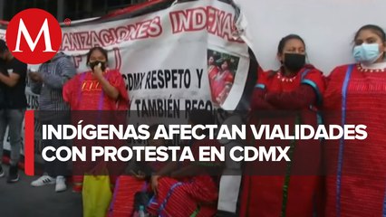 Manifestación de organizaciones indígenas en CdMx