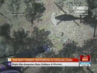 Dua maut pesawat bertembung di Carolina Utara