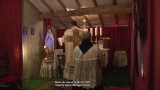 Messe à l’ermitage Saint- Bède   Ermites de St Benoît 19 février 2022    film by JC Guerguy Chapelle Sainte-Monique 38490 Fitilieu