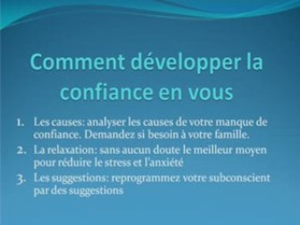 Comment avoir confiance en soi