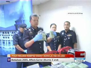 Polis Melaka rampas dadah bernilai RM190,000