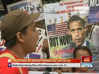 Protes anti AS, bantah penempatan tentera AS