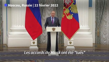 Crise en Ukraine: Kiev a "tué" les accords de Minsk prétend Poutine