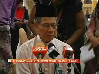 12 mangsa banjir di Kelantan, masih tinggal di khemah