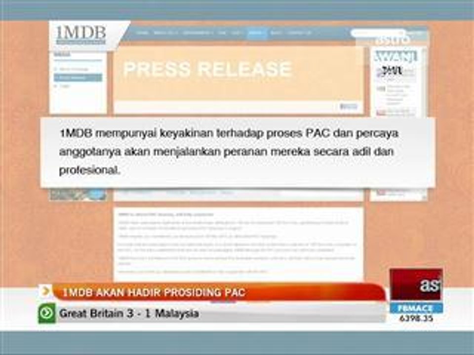 1MDB akan hadir prosiding PAC