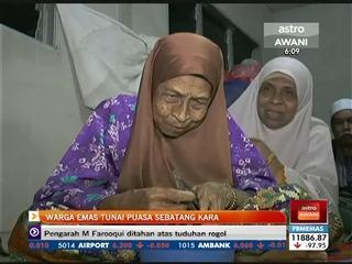 Warga emas tunai puasa sebatang kara