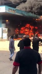 إصابة 12 شخصا واحتراق سيارة فى انفجار محطة بنزين الدقهلية