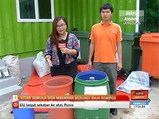 Kitar semula sisa makanan menjadi baja kompos