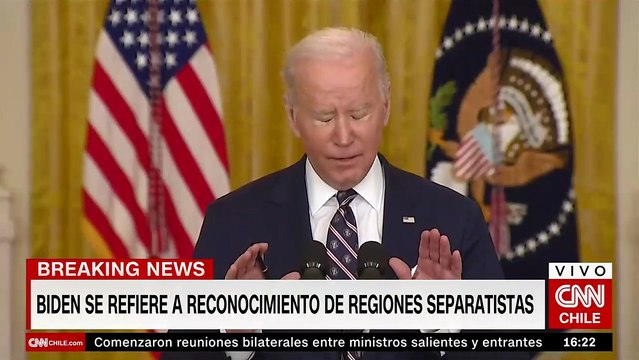 El presidente Joe Biden anuncia las sanciones a Rusia por sus acciones en Ucrania