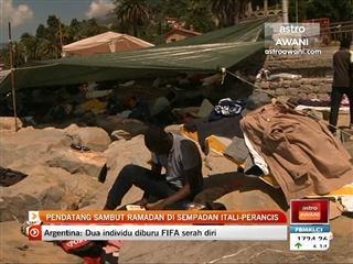 Pendatang sambut Ramadan di sempadan Itali-Perancis