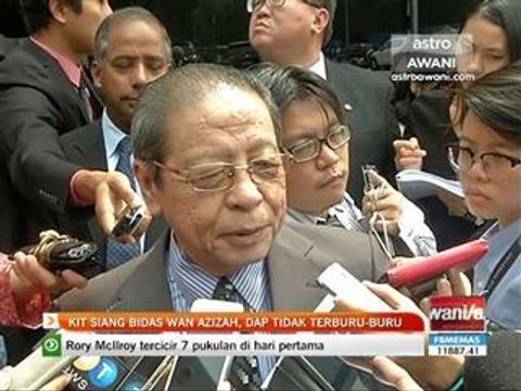 Kit Siang bidas Wan Azizah, sifatkan DAP tidak terburu-buru