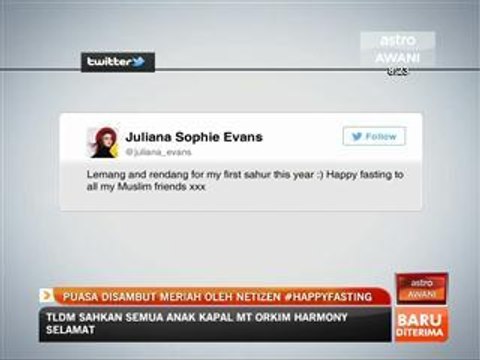 Puasa disambut meriah oleh netizen #happyfasting