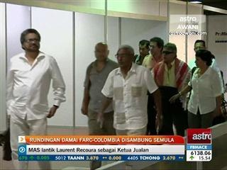 Rundingan damai FARC-Colombia disambung semula