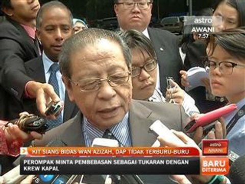 Kit Siang bidas Wan Azizah, sifatkan DAP tidak terburu-buru