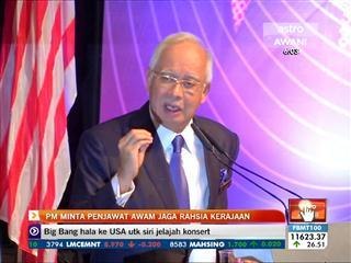 PM minta penjawat awam jaga rahsia kerajaan