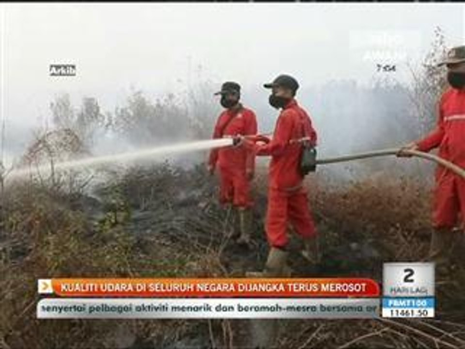Kualiti udara di seluruh negara dijangka merosot