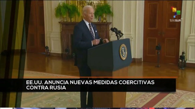 teleSUR 17:30 22-02: EE.UU. anuncia nuevas medidas coercitivas contra Rusia