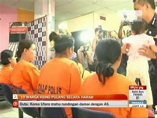 19 warga asing ditahan kerana ingin pulang secara haram
