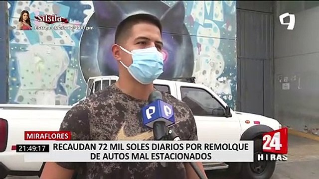Miraflores: recaudan S/ 72 000 diarios en multas por el remolque de vehículos mal estacionados
