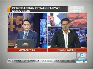 Dewan rakyat bersidang esok