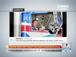 Sultan Johor kini pemilik Trak Mack termahal di dunia