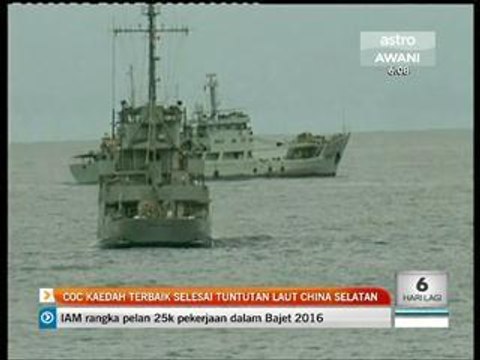 COC kaedah terbaik selesai tuntutan Laut China Selatan