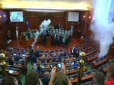 Opposition gasses Kosovo's parliament