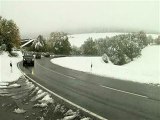 First snow falls in Germany