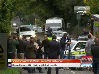 Dua sekeluarga maut, caravan terbakar