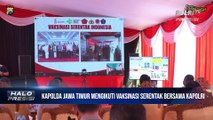 Kapolda Jawa Timur dan Kapolresta Sidoarjo Meninjau Vaksinasi Dosis ke 3 di Desa Suko