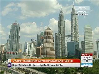 Operasi pembenihan awan ditangguhkan hari ini