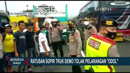 Tak Terima Kebijakan ODOL, Ratusan Sopir Truk Blokade Jalur Tol Purbaleunyi