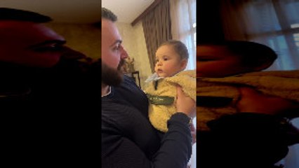 Baby Copies Daddy's Expression