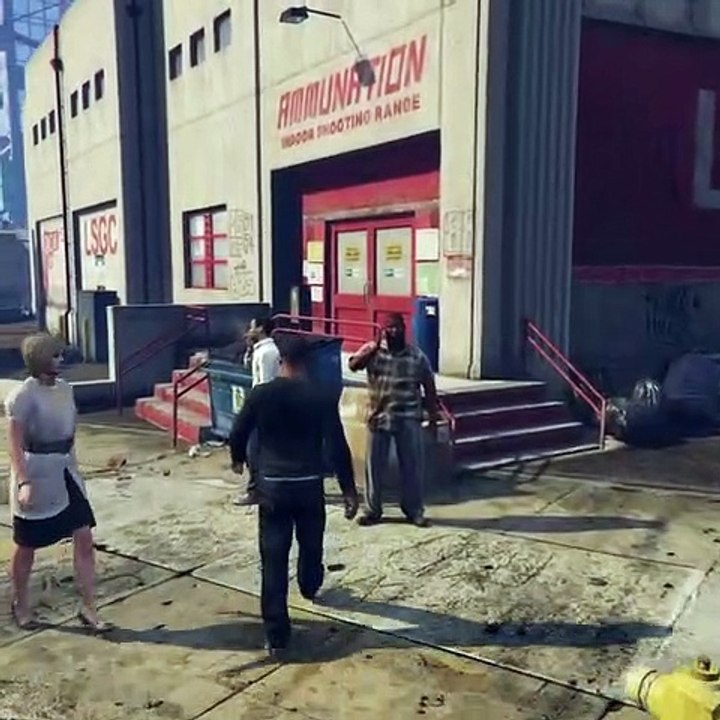 GTA 5 Open World online gameplay _ Street Fight - Random moments 5