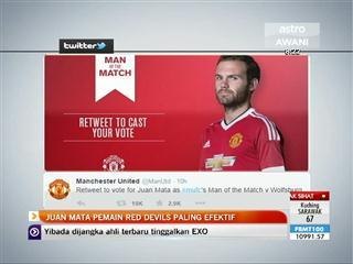 Juan Mata pemain Red Devils paling efektif